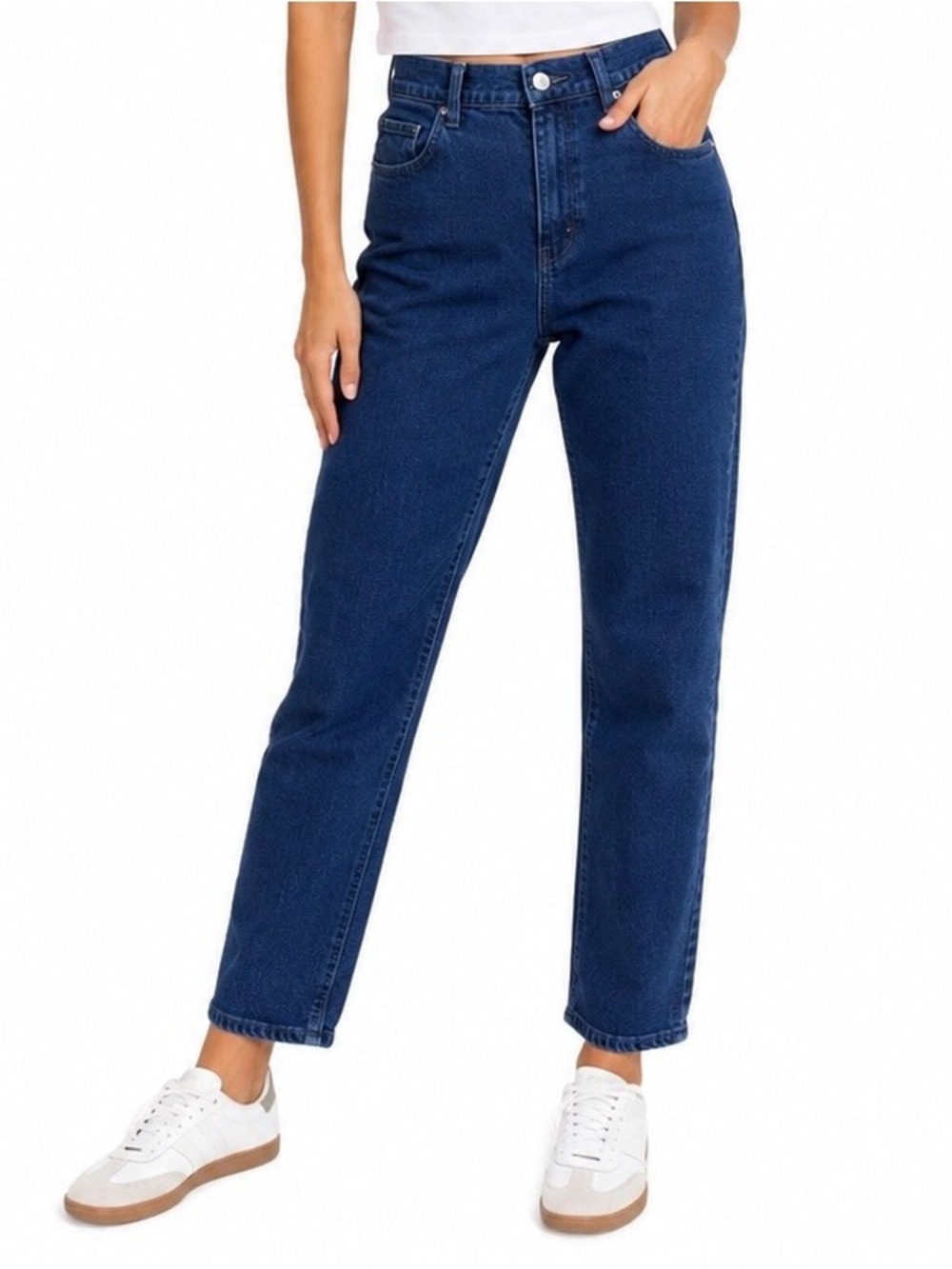 Old Navy Mid Rise Boyfriend Jeans Women’s Size 6 Dark Wash Stretch Straight GUC